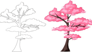 Outline:9rcxbm3ewjc= Cherry Blossom Tree Drawing