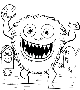 Printable:-Xod3hl3jb8= Monster Coloring Pages